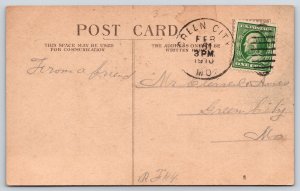 Comics~Can't Write Because Checks Are Behind~Britches Patched Up~PM 1910 PC