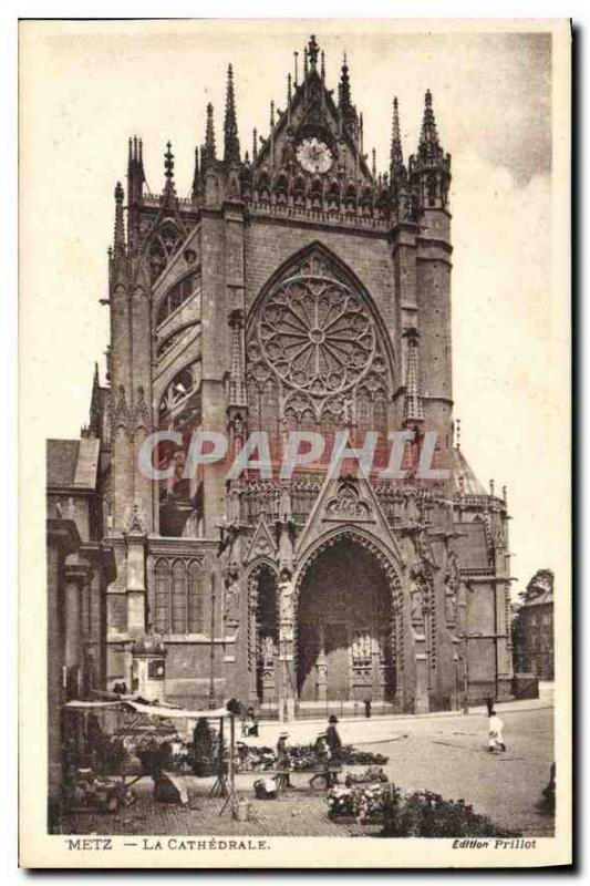 Old Postcard Metz Cathedral