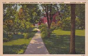 Tennesse Johnson City Campus Scene And Girls Dormitory East Tennesse State Co...