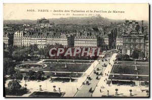 Old Postcard Paris Jardin des Tuileries and the Pavillon de Marsan in 1871 Re...