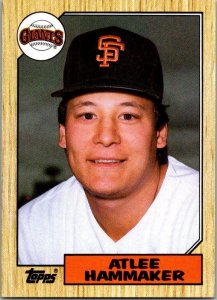 1987 Topps Baseball Card Atlee Hammaker San Francisco Giants sk3387