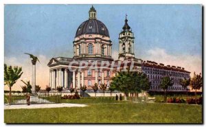 Italy Torino Old Postcard Reale Basilica di Superga