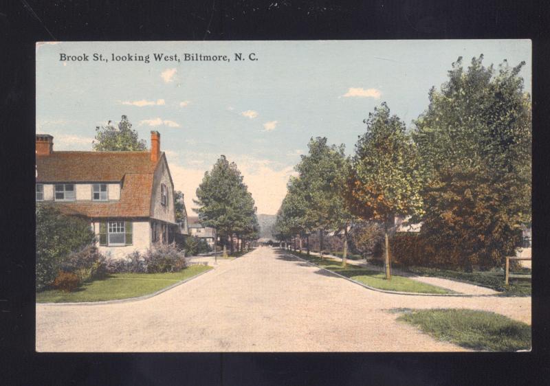 BILTMORE NORTH CAROLINA RESIDENCE STREET SCENE ANTIQUE VINTAGE POSTCARD NC