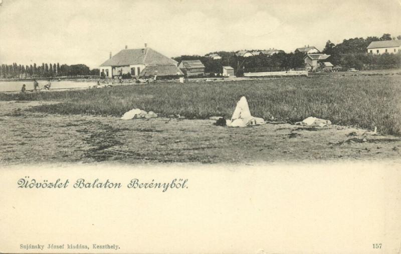 hungary, BALATONBERÉNY, Berényböl, Panorama (1899)