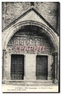 Old Postcard Aveyron Conques The Church of I Portal