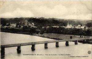 CPA CHAMPTOCEAUX vue sur la Loire. Le Pont et OUDON (606314)