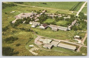 State View~Aerial Historic Ft Totten Square Nr Devils Lake ND~Vintage Postcard