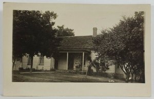 Rppc Lovely Elderly Woman Posing in Front of her Quaint Home Postcard R6