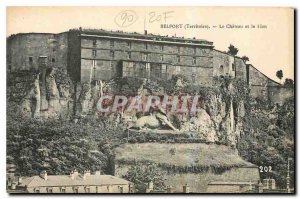 Old Postcard Belfort Territoire Le Chateau and the Lion