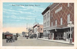 Rock Springs Wyoming South Front Street Rialto Theatre Vintage Postcard AA26292