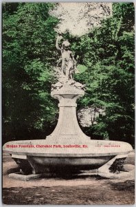 Hogan Fountain Cherokee Park Louisville Kentucky KY Monument Postcard