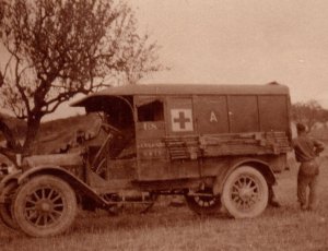 WWI Army Ambulance Soldier Medical Real Photo Postcard RPPC