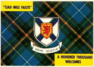 Canada Nova Scotia Coat Of Arms Ciad Mile Failte A Hundred Thousand Welcomes