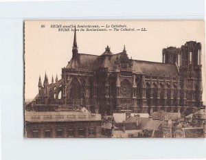 Postcard The Cathedral, Reims before the Bombardments, Reims, France