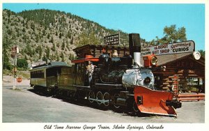 Vintage Postcard Old Time Narrow Gauge Train Idaho Springs Colorado