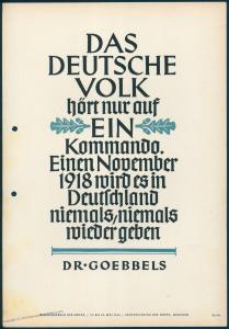 3rd Reich Germany Goebbels Wochenspruche der NSDAP Propaganda Poster 82276