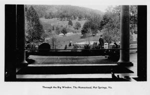 Petersburg Virginia~Homestead Hotel~View Thru Big Window~Man on Path~c1940s RPPC