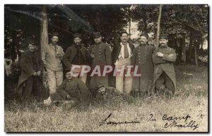 PHOTO CARD Soldiers Militaria Camp of Mailly