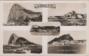 RPPC Postcard Gibraltar Various Scenes