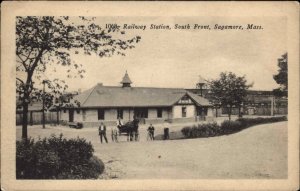 Sagamore Cape Cod MA RR Train Station Depot c1910 Postcard