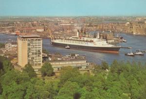 Rotterdam Euro Space Shipping Tower Mast Platforms Holland Postcard