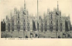 Bulk lot 17 early stereo postcards all ITALY Rome Venice Milano Feltre 