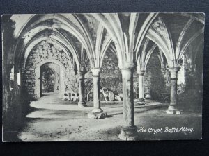 Sussex BATTLE ABBEY The Crypt - Old Postcard by Sussex Photographic Co.