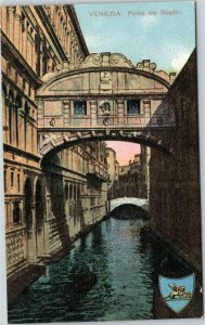 postcard Venice Italy - Ponte del Sospiri - Bridge of Sighs