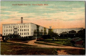 View of Grand Rapids Chair Co. Building, Grand Rapids MI Vintage Postcard X38