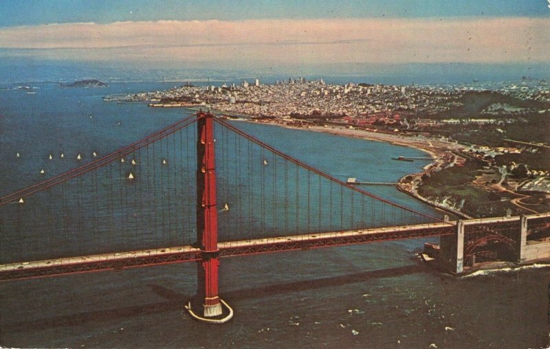 Postcard Golden Gate Bridge San Francisco California