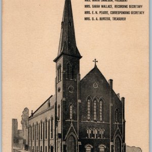 c1900s Cincinnati, OH Richmond St Christian Church CWBM Woman's Board Names A189