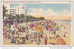 Florida Fort Lauderdale General Beach Scene In Sunny Fort Lauderdale