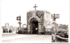 Real Photo Postcard Front View of the Grotto in Dickeyville, Wisconsin