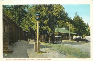 Postcard 1920s Wyoming Camp Roosevelt Cottages Yellowstone Park Haynes WY24-1733