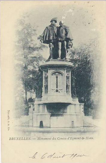 Belgium Brussels Monument des Comtes d'Egmont & Horn 1900