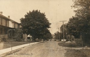 CHRISTIANA PA SLOKOM AVE. ANTIQUE REAL PHOTO POSTCARD RPPC