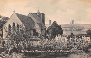 uk19146 st martins church and cathedral canterbury real photo uk