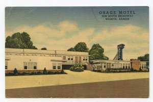Postcard Osage Motel U. S. Highway 81 Wichita Kansas Standard View Card