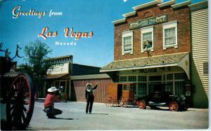 LAS VEGAS, NV Nevada LAST FRONTIER VILLAGE Street Scene  c1950s   Postcard