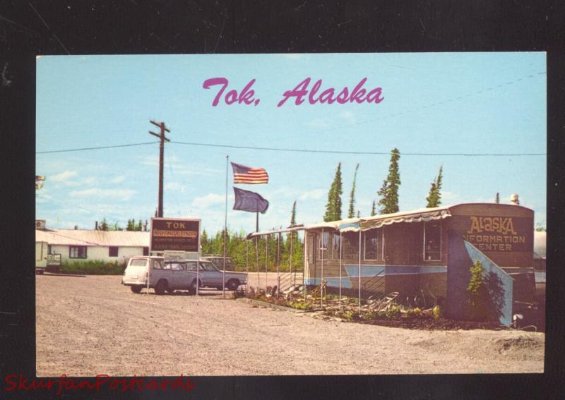 TOK ALASKA PORT OF ENTRY HIGHWAY VINTAGE POSTCARD OLD CARS