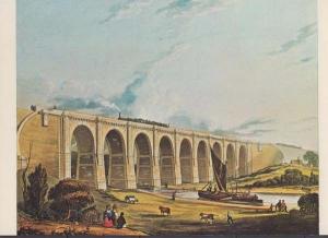 Liverpool Manchester Train at Sankey Canal Viaduct Rare Railway  Postcard