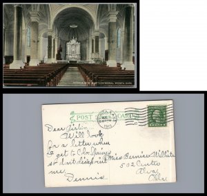 ABRO US 1915 Interior of ST. Mary's Cathedral Wichita Kansas to Alva Okla.