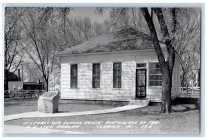 c1950s Birthplace Of 4-H Club Emblem School House Clarion IA RPPC Photo Postcard