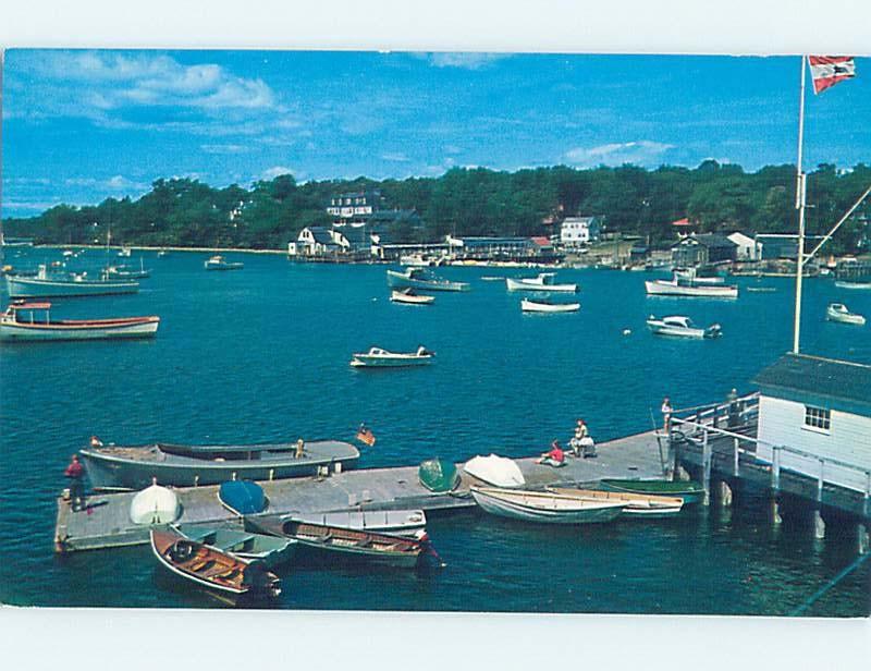 Unused Pre-1980 MANY SMALL BOATS AT BOAT DOCK York Harbor Maine ME F4293