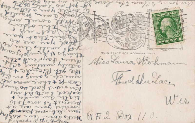 Chippewa Falls WI Irvine Park Pavilion Wisconsin c1912 Litho Postcard G91