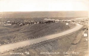 Real Photo Postcard Highway #6 in Chamberlain, South Dakota~130484