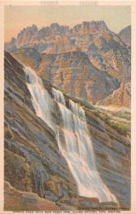 Glacier National Park Montana Morning Eagle Falls Piegan Pass Postcard AA54196