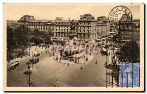 Old Postcard Paris Strolling Place de la Republique