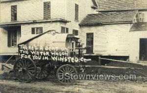 Real Photo Water Wagon - Winsted, Connecticut CT  