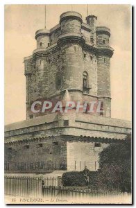 Old Postcard Vincennes Donjon